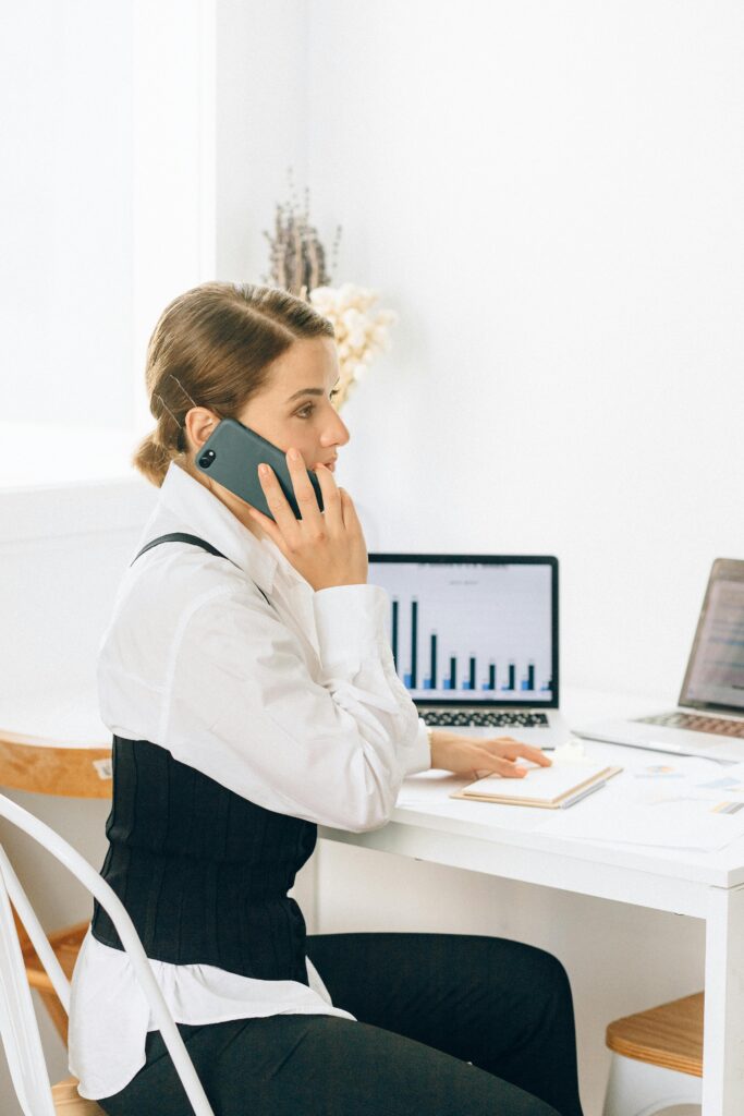 Business analyst working with data reports in the USA