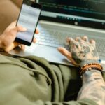 Beginner preparing for technical interview while practicing coding and problem-solving on laptop