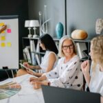 Professional improving workplace communication skills during office discussion and teamwork meeting