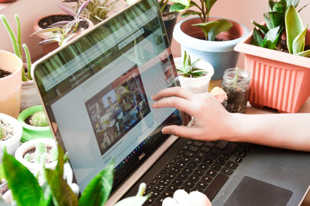 Person working remotely from home in Pakistan